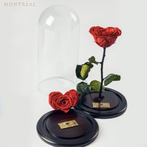 Urna de rosa preservada Corazón Rojo - Image 3