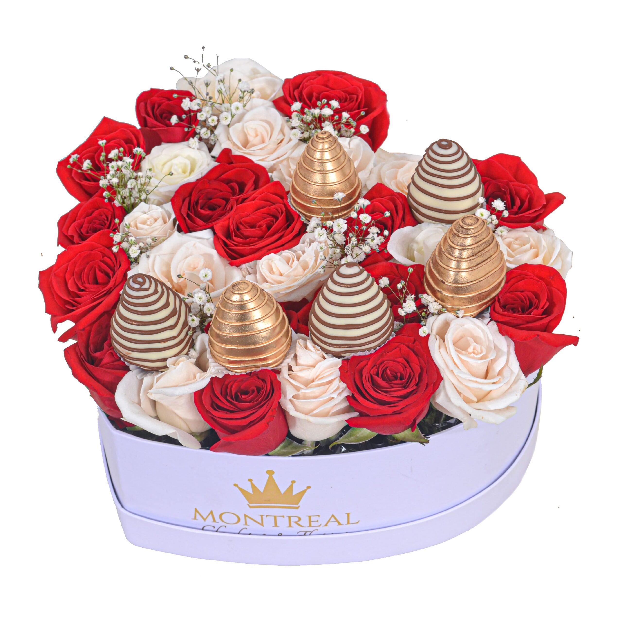 CZFUROFR_000 Corazón de rosas con fresas - Image 1