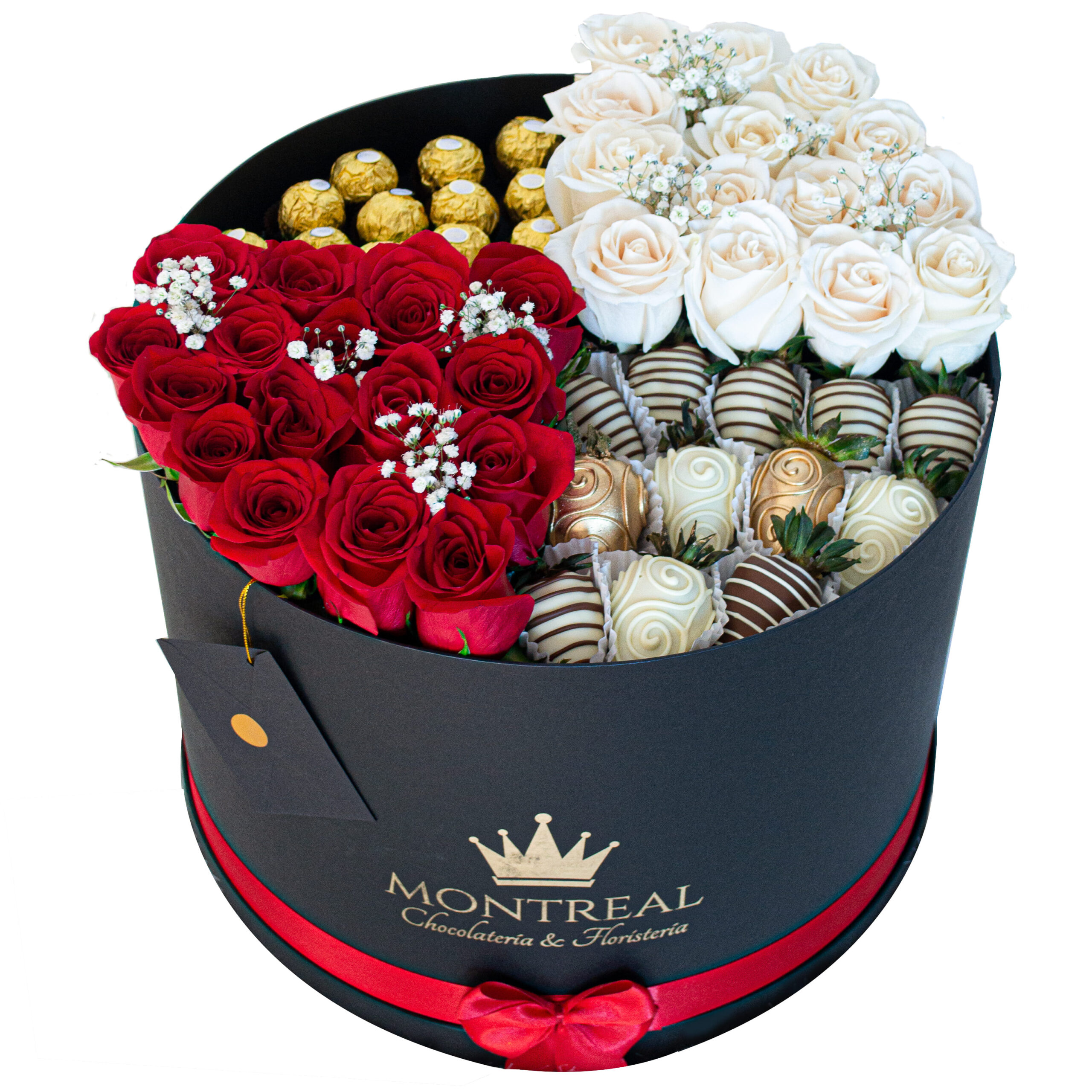 TBDV2RO1FR1FE-000 A Tambor dividido de 2 partes de rosas, 1 de fresas y 1 de ferreros - Image 1